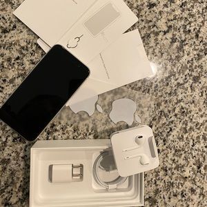 IPhone XR in white w/ unopened accessories